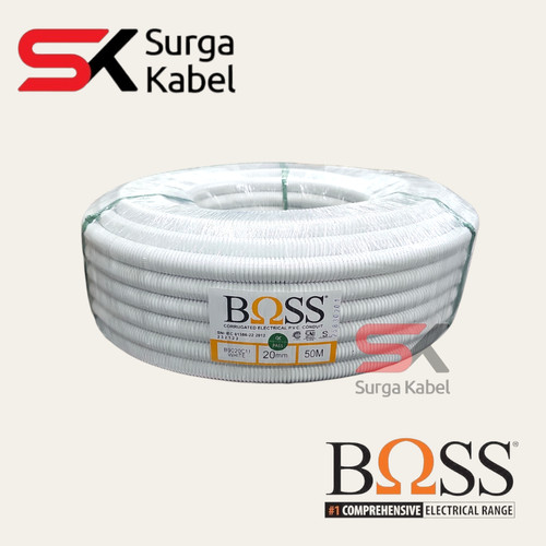 BOSS FLEXIBLE PVC CONDUIT 20 MM @50 MTR