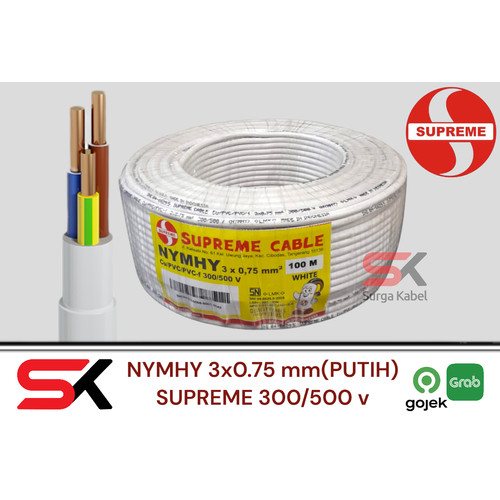 NYMHY 3x0.75 mm SUPREME/ 3 x 0.75 mm - kabel serabut tembaga supreme