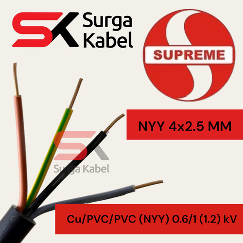 NYY 4x2.5mm SUPREME/ KABEL TUFUR 4 x 2.5mm/ KABEL KAWAT 4x2.5/ 4 x 2.5