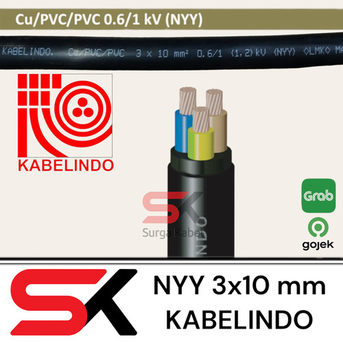 NYY 3x10mm KABELINDO/ KABEL TUFUR 3 x 10mm/ KABEL KAWAT 3x10mm LINDO