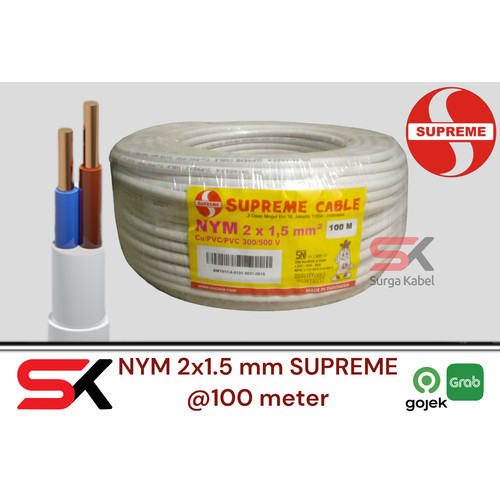 KABEL SUPREME NYM 2x1.5mm/ NYM 2 x 1.5/ NYM 2x1,5/ NYM 2 x 1,5 @100m