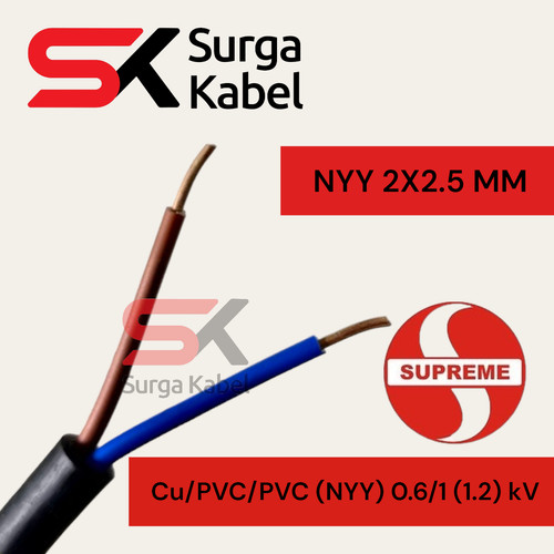 NYY 2x2.5mm SUPREME meteran/ 2 x 2.5/ 2x2,5/ 2 x 2,5/ KABEL KAWAT SP