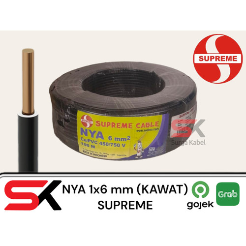 NYA 1x6mm/ KABEL GROUNDING 1 x 6mm/ NYA 6mm/ TUNGGAL 6mm SUPREME