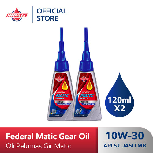 FEDERAL MATIC GEAR OIL 10W-30 120ml - Oli Pelumas Gir Matic (2 Botol)