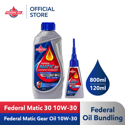 FEDERAL MATIC 30 10W-30 AT 800ml + MATIC GEAR OIL 10W-30 120ml