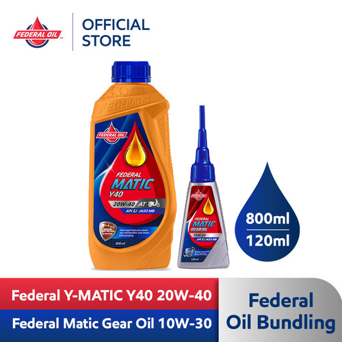 FEDERAL Y-MATIC Y40 20W-40 AT 800ml + MATIC GEAR OIL 10W-30 120ml