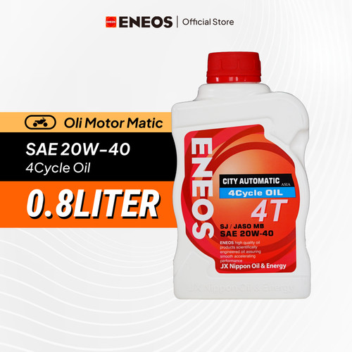 Oli Mesin Motor 4T City Matic SAE 20W-40 SJ/MB Kemasan 0.8 Liter