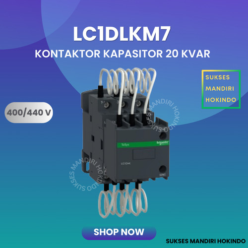 Kontaktor Kapasitor Schneider LC1DK 20kVAr 400-415V 220 VAC LC1DLKM7 Original SNI