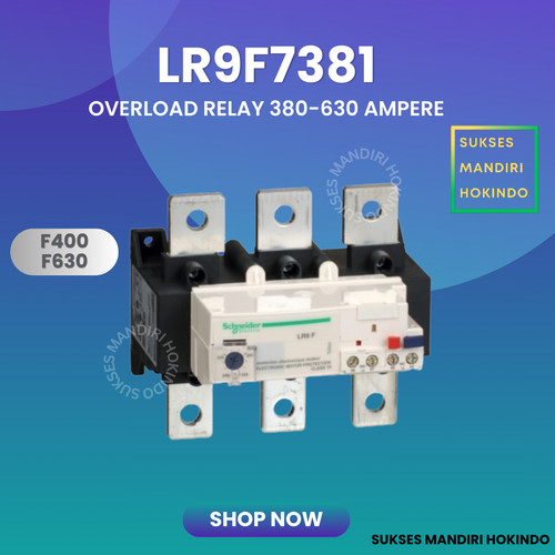 Overload Relay Schneider LR9F7381 380...630 Ampere Original SNI Baru