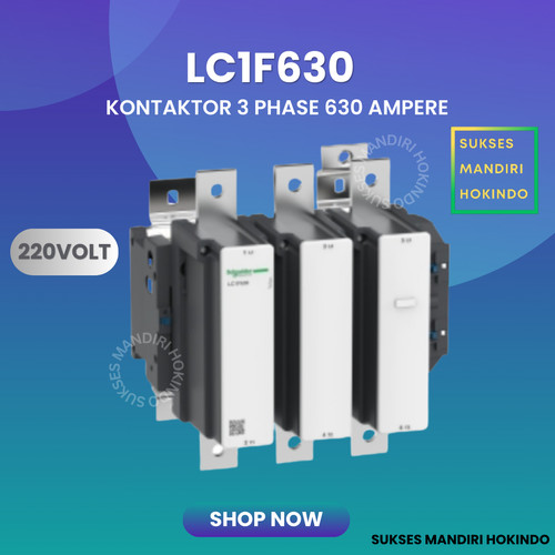 Kontaktor 3 Phase 630 Ampere Contactor 3P 630A LC1F630 Schneider ORI