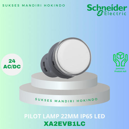 Pilot Lamp Putih 24V AC DC LED Schneider Easy Harmony XA2EVB2LC ORI