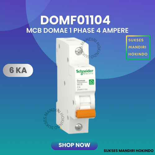 MCB 1 Phase 4 Ampere 1 Phas 4 Amper Domae Baru 1P 4A Schneider ORI SNI