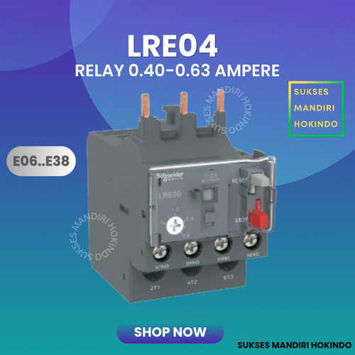 LRE04 0,40 - 0,63 A Thermal Overload Relay LRE 04 Schneider ORI SNI