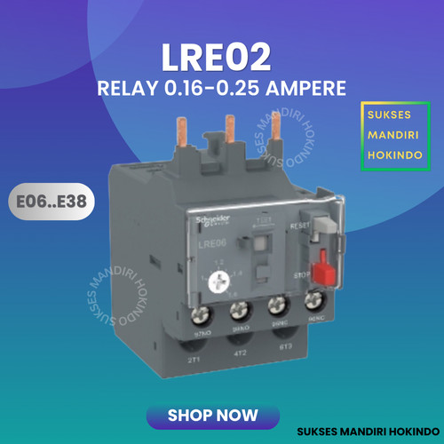 LRE 02 Thermal Overload Relay LRE02 Schneider 0,16 - 0,25 A ORI SNI