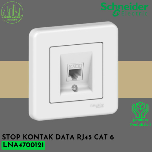 Stop Kontak Data RJ45 Cat 6 Leona Schneider LNA4700121 Original SNI