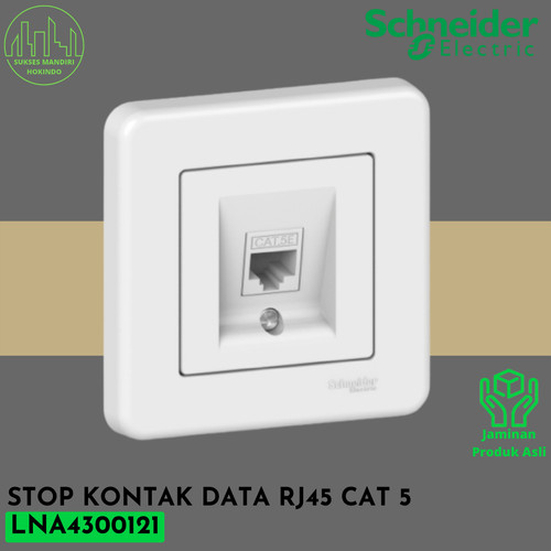 Stop Kontak Data RJ45 Cat 5 Leona Schneider Original LNA4300121 SNI