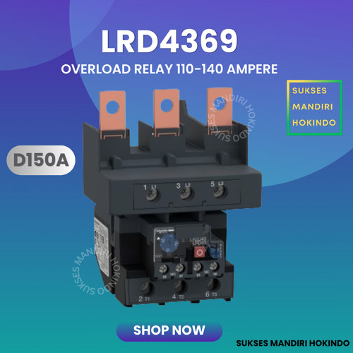 LRD4369 Schneider 110A - 140A Thermal Overload Relay LRD 4369 ORI SNI