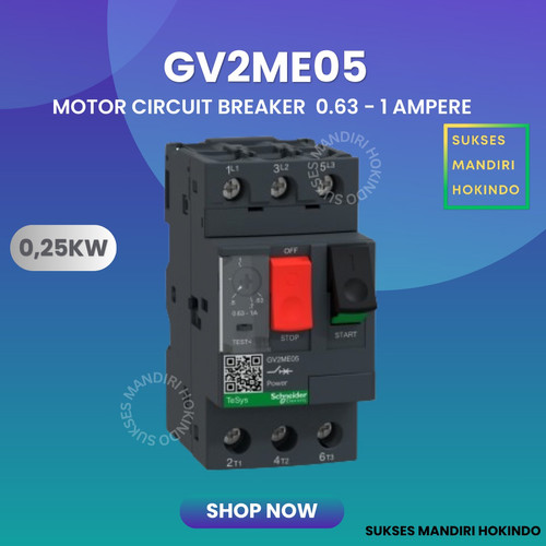 Schneider GV2ME05 Motor Circuit Breaker 0,63 - 1 Ampere Original SNI