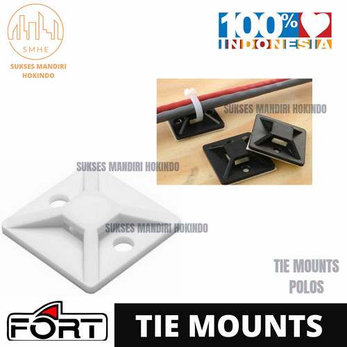 Tie Mounts Dudukan Kabel Ties 100 Pcs per Pack Fortindo Original SNI