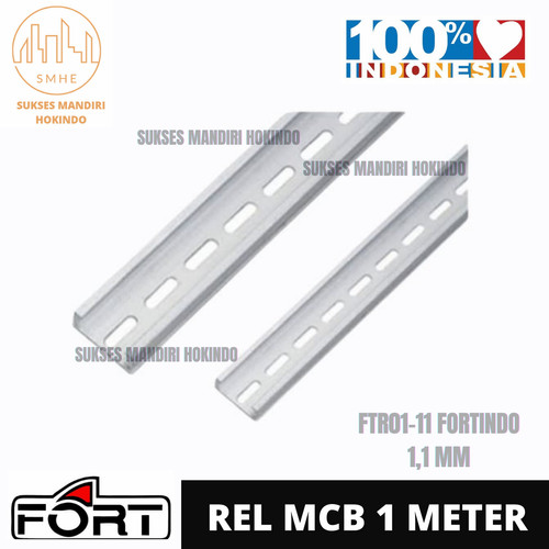 Rel MCB Alumunium 1 Meter Tebal 1,1 mm FTR01-11 Original SNI Fortindo