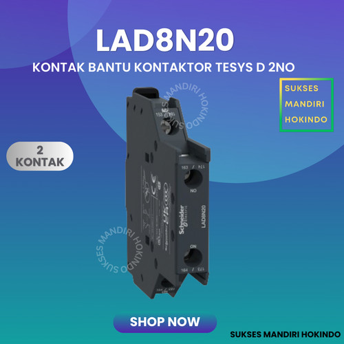 Kontak Bantu 2NO LAD8N20 TeSys D Original SNI Schneider 2 Contact