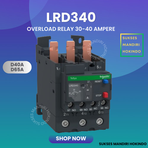 LRD340 LRD 340 Thermal Overload Relay Schneider Original Kontak Bantu