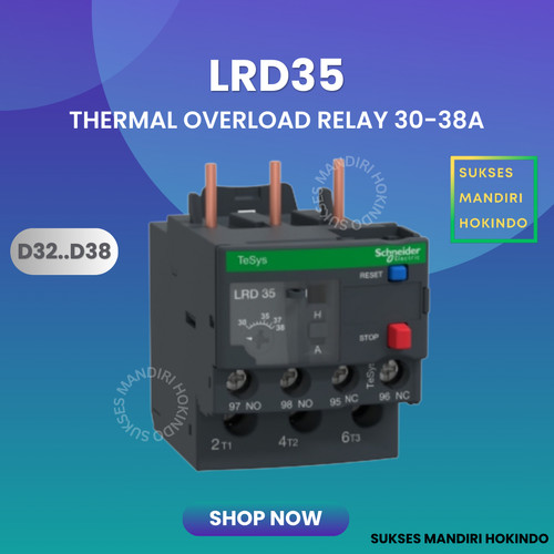 LRD35 LRD 35 Thermal Overload Relay Schneider TeSys Original SNI