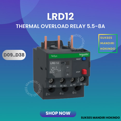 LRD12 LRD 12 Thermal Overload Relay Schneider TeSys Original SNI