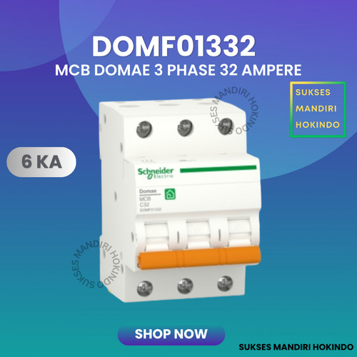 MCB 3 Phase 32 Ampere 3p 32a 3pole Schneider Domae Baru 6kA ORI SNI