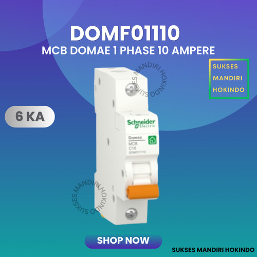 MCB 1 Phase 10 Ampere 1p 10a 1pole Schneider Domae Baru 6kA ORI SNI