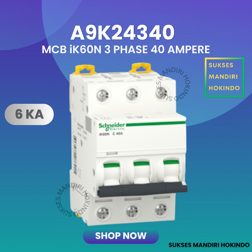 MCB IK60N 3P 40A 3Phase 40 Ampere 3 pas 40 amper Original SNI 100%