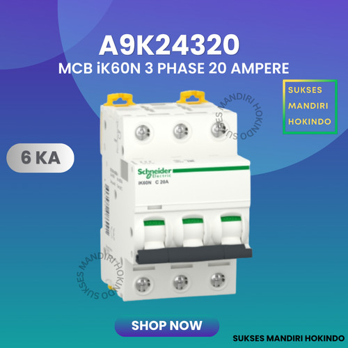 MCB IK60N 3P 20 A 3 Phase 20 Ampere 3 pas 20 amper Original SNI 100%