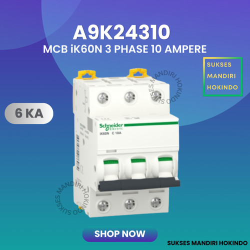 MCB IK60N 3P 10A 3Phase 10 Ampere 3 pas 10 amper Original SNI 100%