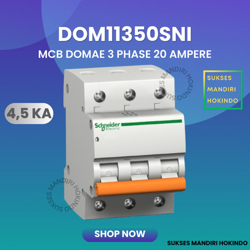 MCB Schneider Domae 3P 20A Original SNI/ 3 Phase 20 Ampere