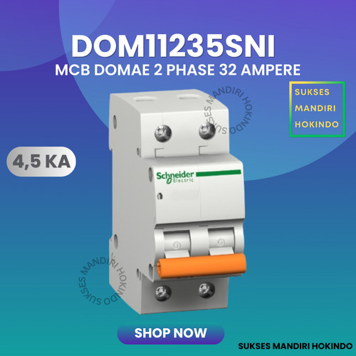 MCB Schneider Domae 2P 32A Original SNI/ 2 Phase 32 Ampere