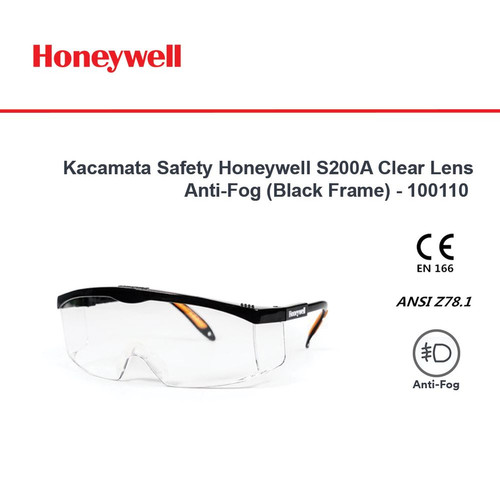 Kacamata Safety Honeywell S200A Clear Lens Anti-Fog - 100110-H5