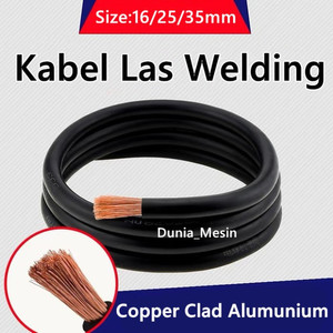 5meter Kabel Las Hitam Aluminium Tembaga 16mm 25mm 35mm Welding Cable