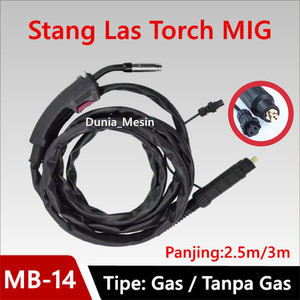 Torch MIG CO2 MB 14 Stang Las  AK Welding Torch 2.5M 3M MB14 MB-14