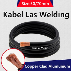 5meter Kabel Las Hitam Aluminium Tembaga 50mm 70mm Welding Cable Mesin