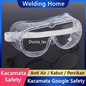 Kacamata Satety Goggles Google Glass Pelindung Mata Bening Kaca Mata