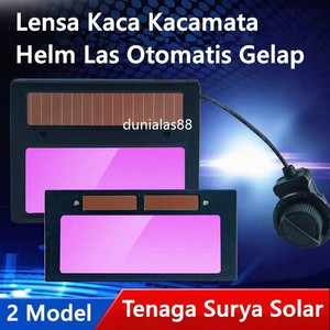 Lensa Kaca Helm Las Kacamata Otomatis Gelap Auto Tenaga Surya Solar