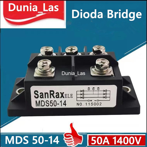 Dioda Bridge MDS 50A 1400V MDS50A 14 3 Phase Rectifier Diode Mesin Las