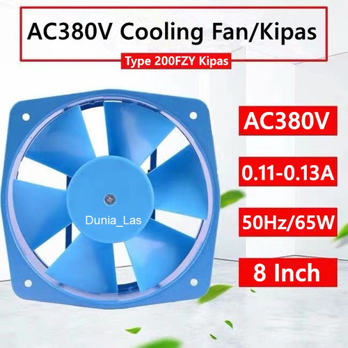 Kipas Mesin Las AC 380V Volt Cooling Fan Travo Las 8 Inch MMA MIG CO2