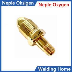 Neple selang tabung Regulator Oxygen Nepple Oksigen Drat 1/4" Inch Oxy