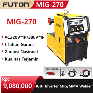 FUTON MIG-270 Mesin Las Welding Inverter TravoLas MIG MAG MMA 270 200A