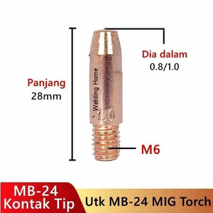 MB24 MB-24 Nozzle Kontak Contact Tip holder Keramik Swanneck M6×28 24