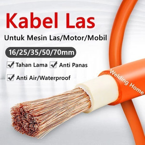 Kabel Las Full Tembaga Welding Cable Mesin Las 16mm 25mm 35mm Orange