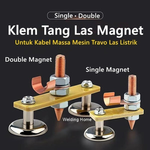 Klem Tang Las Magnet Single Double Kabel Massa Mesin Travo Las Listrik