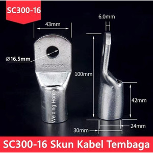 Skun Kabel Cable Lug SC 300mm 400mm Lubang Baut 16mm 300-16mm 400-16mm