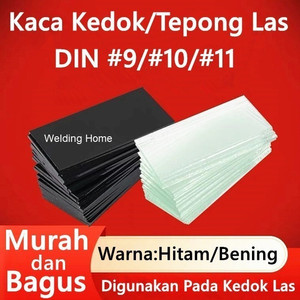 Kaca Kedok Las DIN No.9 No.10 No.11 Hitam Bening Putih Black 9 10 11